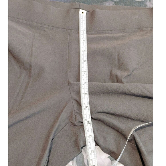 Eileen Fisher Pull On Wide Leg Pant Elastic Waist Mid Rise Stretch Gray Womens M - Picture 7 of 8